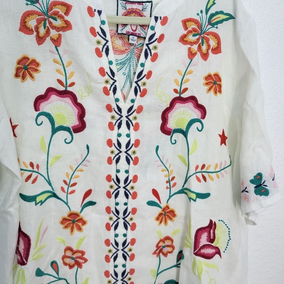 Johnny Was AVERI EASY V-NECK TOP Size XL - Picture 5 of 10